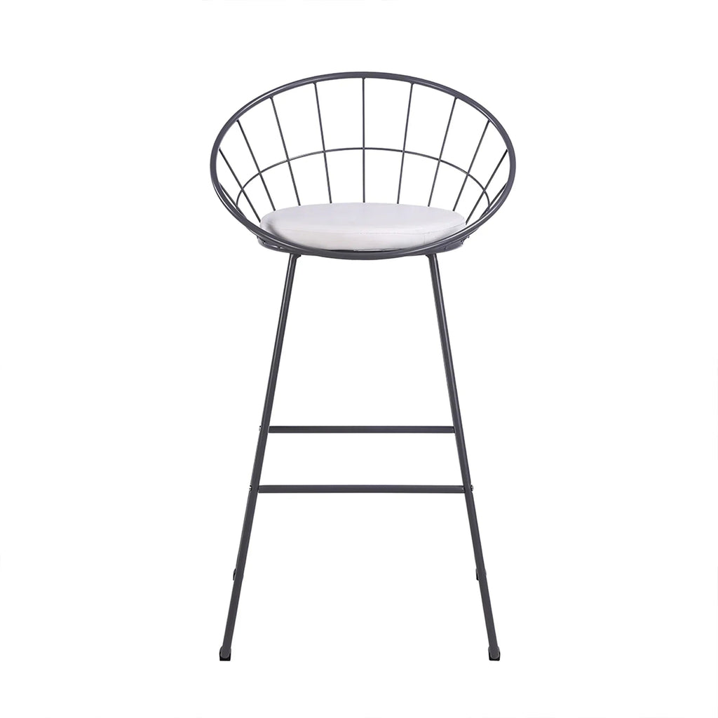 Set of 2 Nordic Bar Wrought Iron Stool Modern Minimalist Barstool