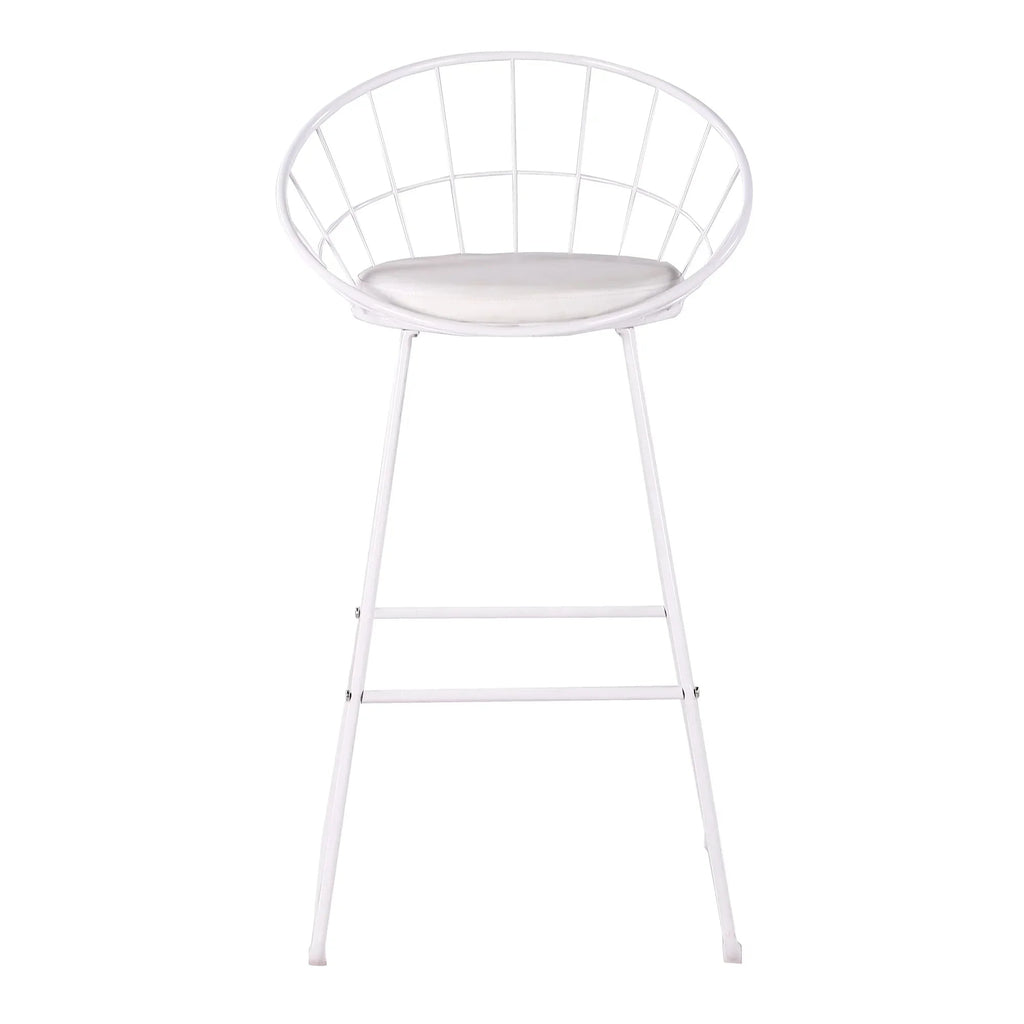 Set of 2 Nordic Bar Wrought Iron Stool Modern Minimalist Barstool