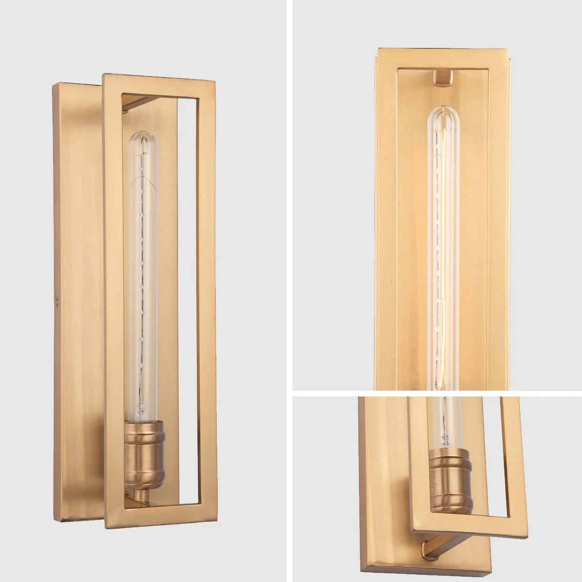 Adelman Gold 1-Light Decorative Dimmable Wall Sconce
