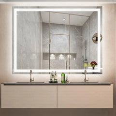 GlareGuard Anti-Fog Bathroom Led Mirror Backlit Illuminated Mirror Touch Switch Dimmable