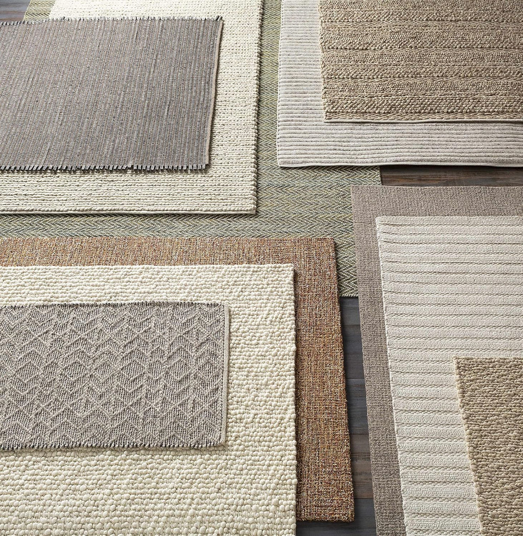 Maidsville Wool Living Room, Bedroom Area Rug - Striped Plain - Traditional Transitional Modern Contemporary
