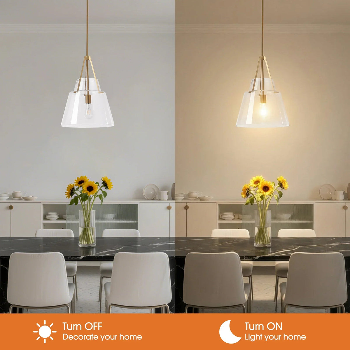15" Todd Modern 1-Light Brushed Brass Island Pendant Light