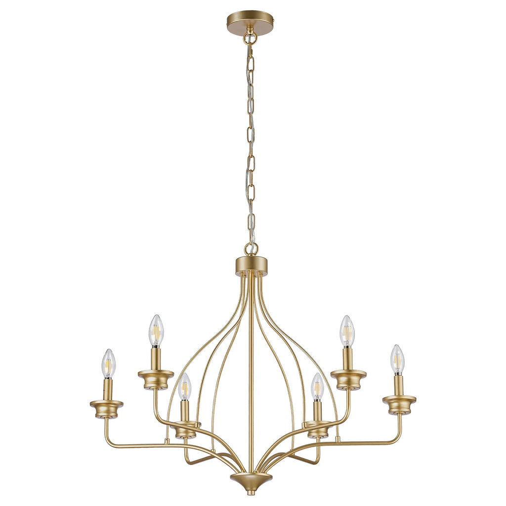 Rock Modern 6-Light Golden Chandelier