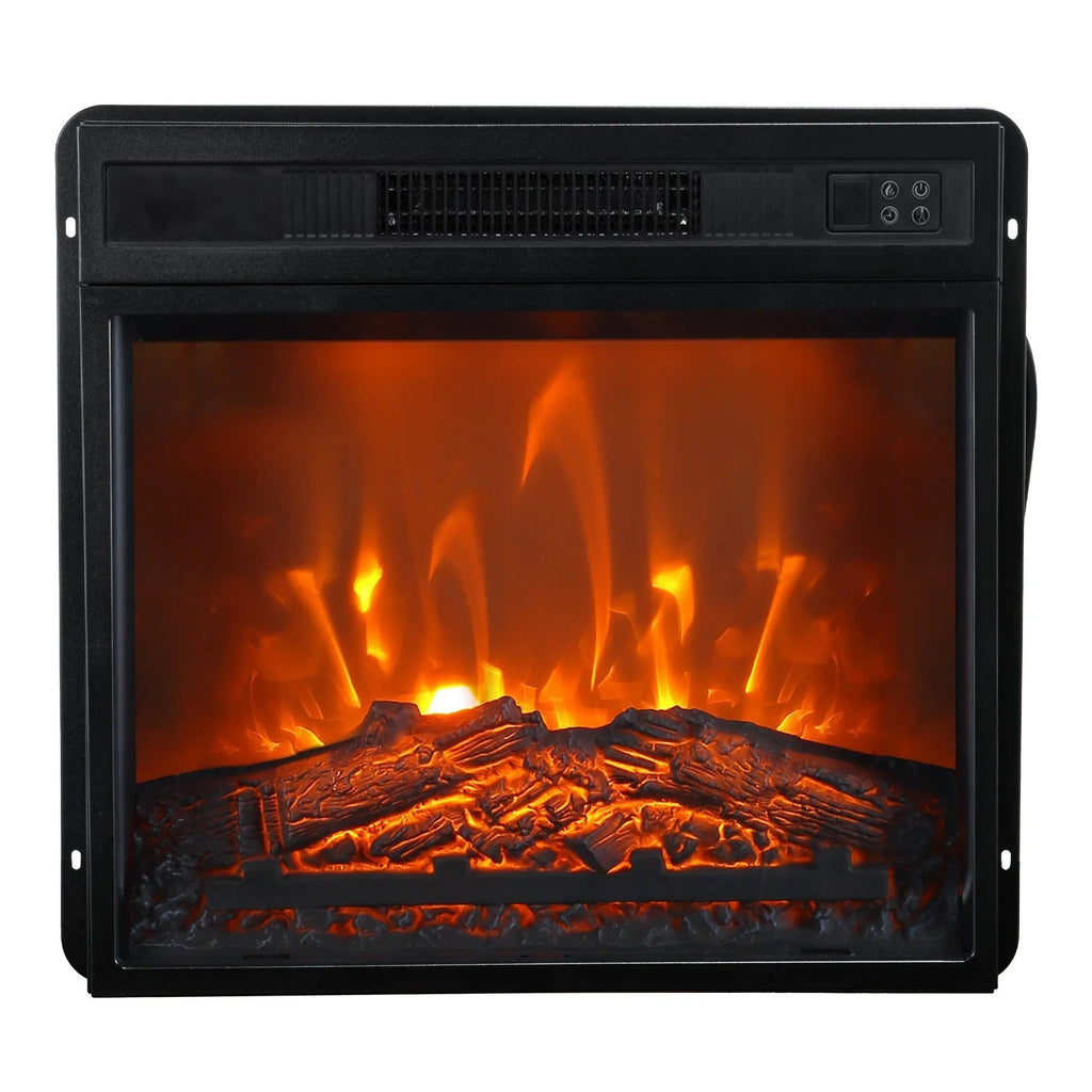 18" Modern Black Insert Electric Fireplace