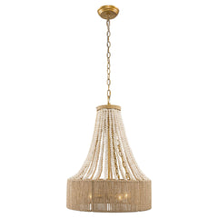 4-Light Golden Bohemian Dry Rated Chandelier