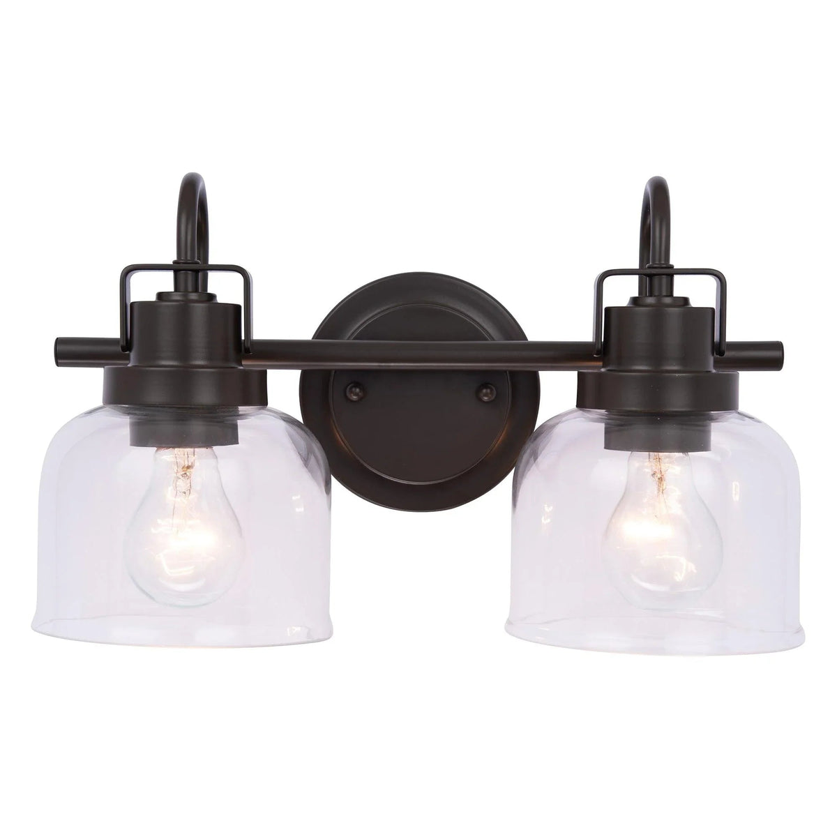 Brighton 2-Light Dark Bronze Dimmable Bathroom Vanity Light