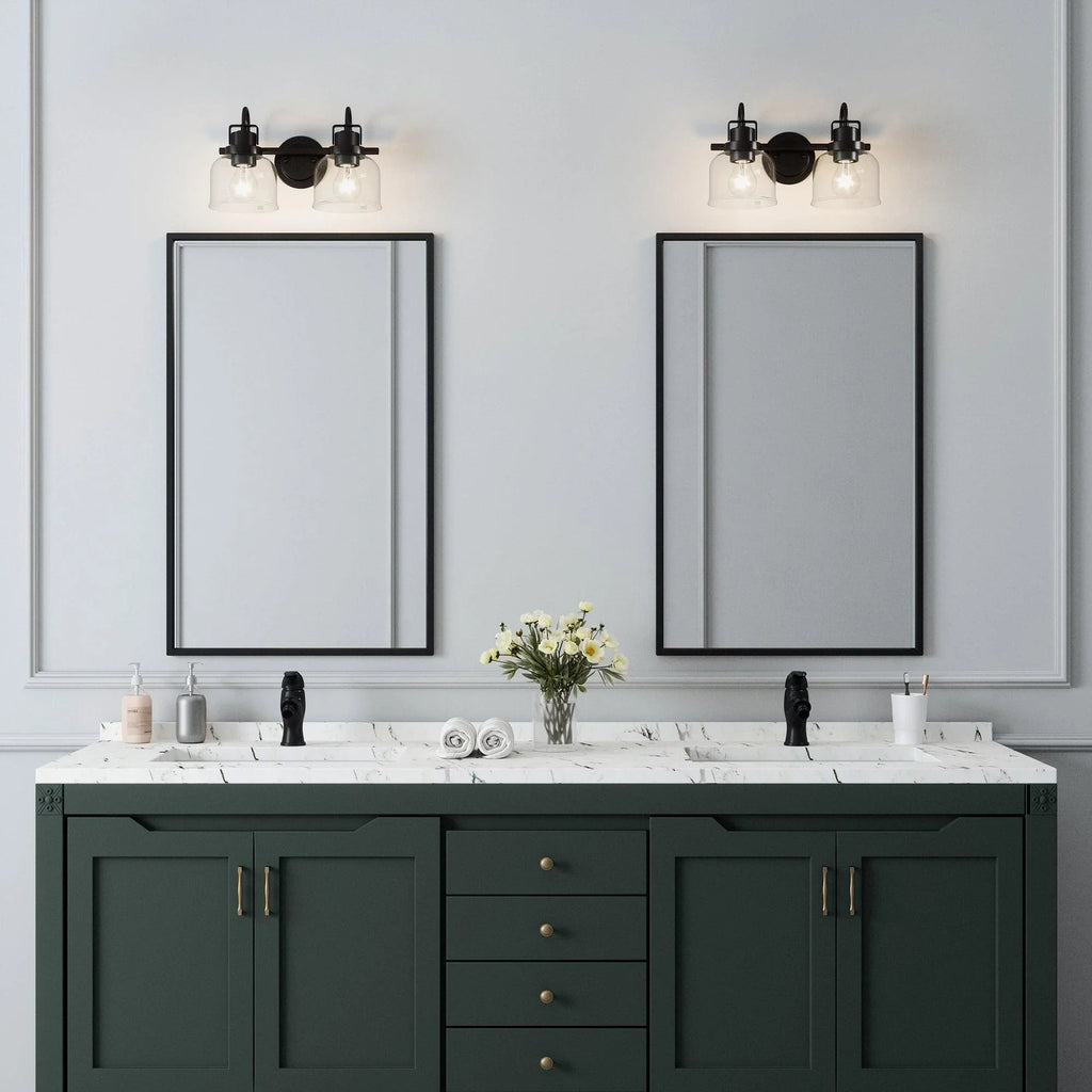 Brighton 2-Light Dark Bronze Dimmable Bathroom Vanity Light
