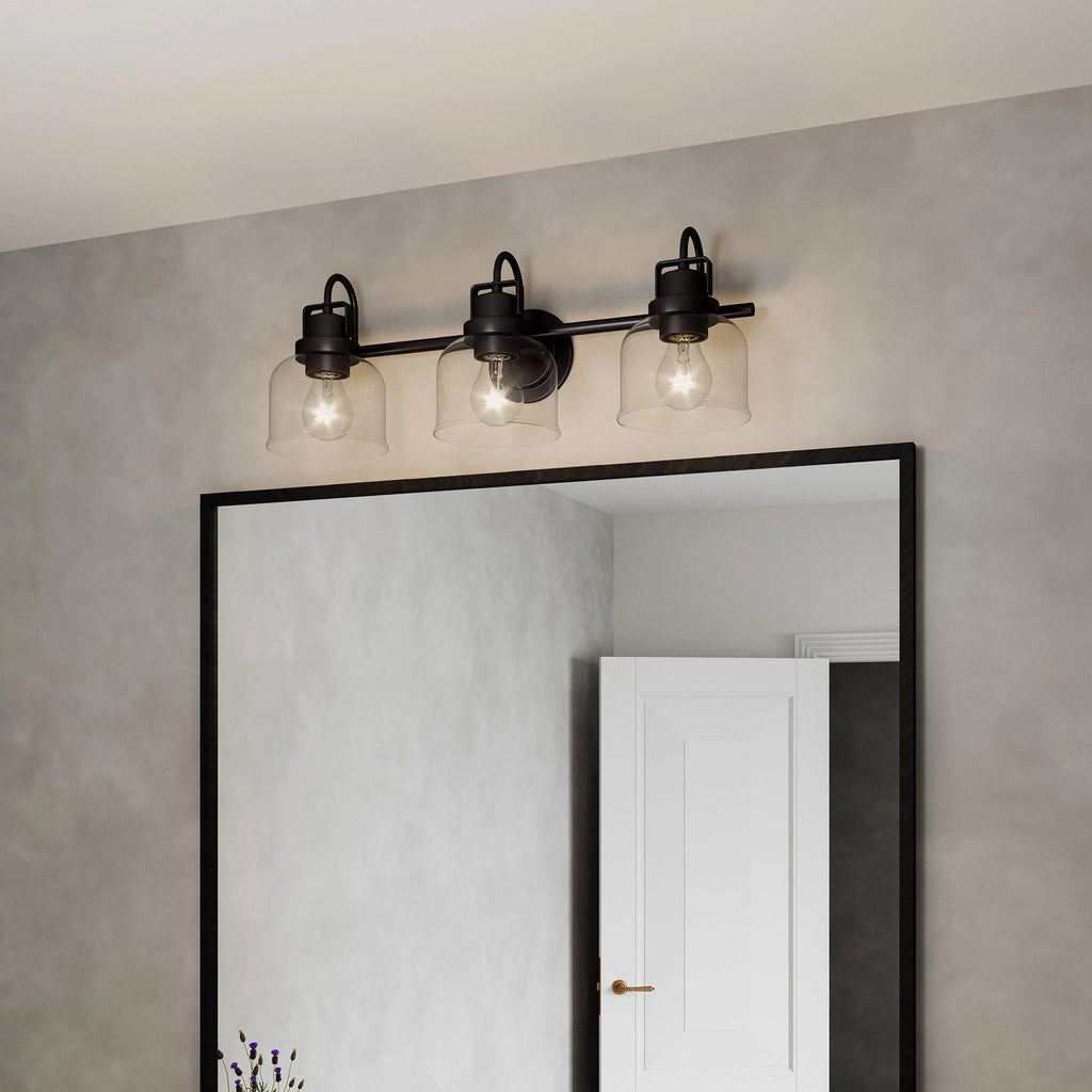 Brighton 3-Light Dark Bronze Dimmable Bathroom Vanity Light