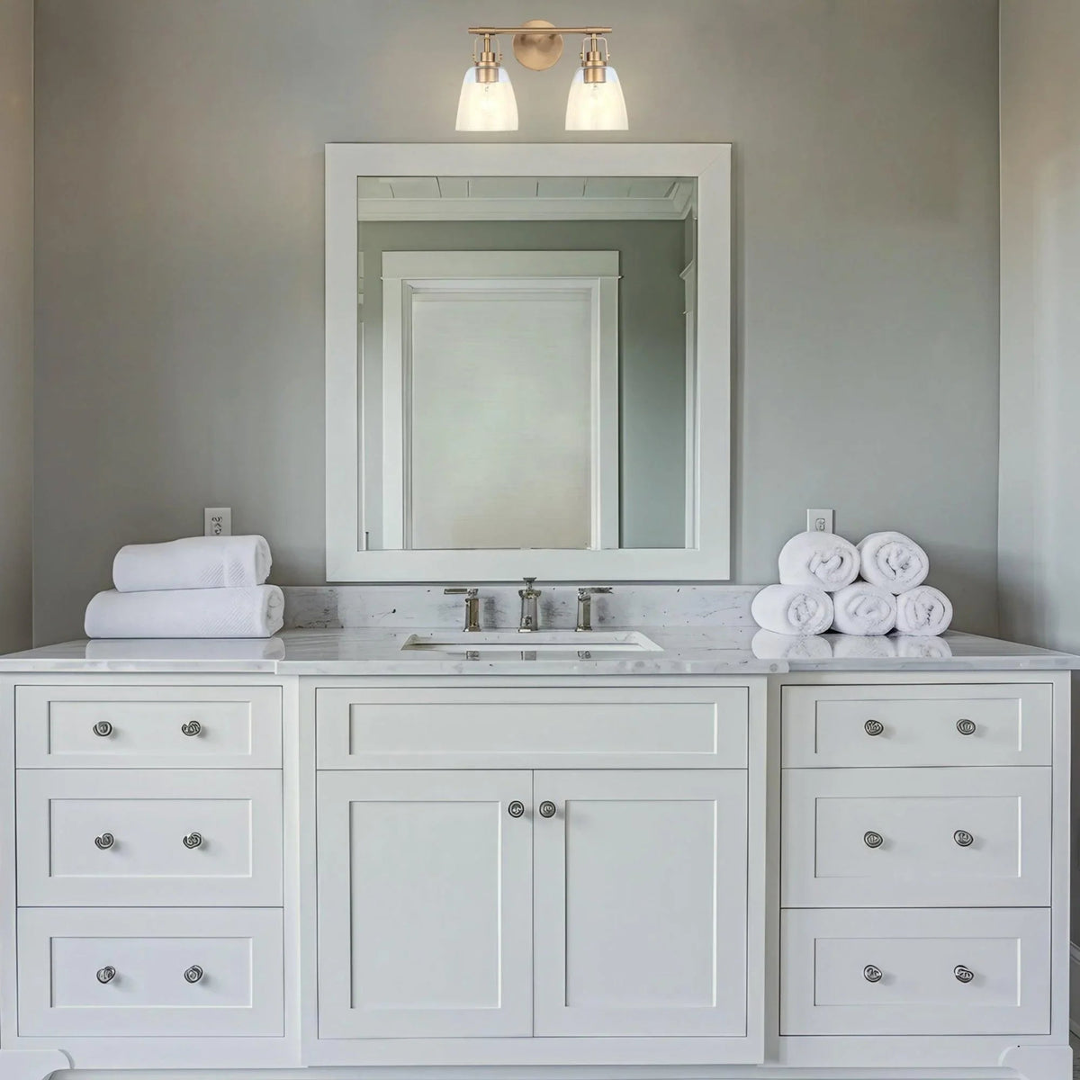 Brilliance Modern Farmhouse 2-Light Vanity Light