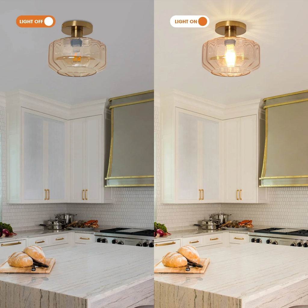 9 Inch Gerald 1-Light Semi-Flush Mount Ceiling Light