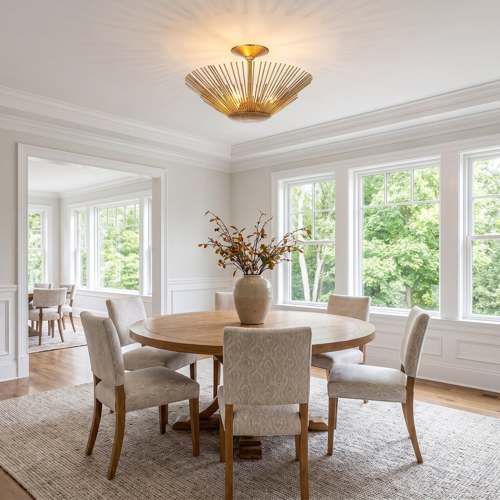 Carter 3-Light Modern Sculptural Semi-Flush Mount Ceiling Light