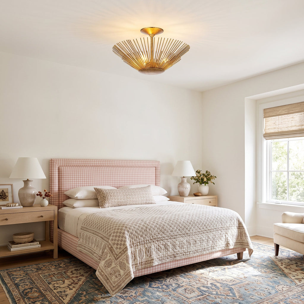 Carter 3-Light Modern Sculptural Semi-Flush Mount Ceiling Light