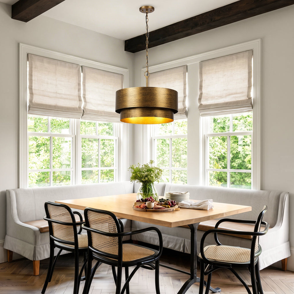 Devin 4-Light Antique Gold Chandelier