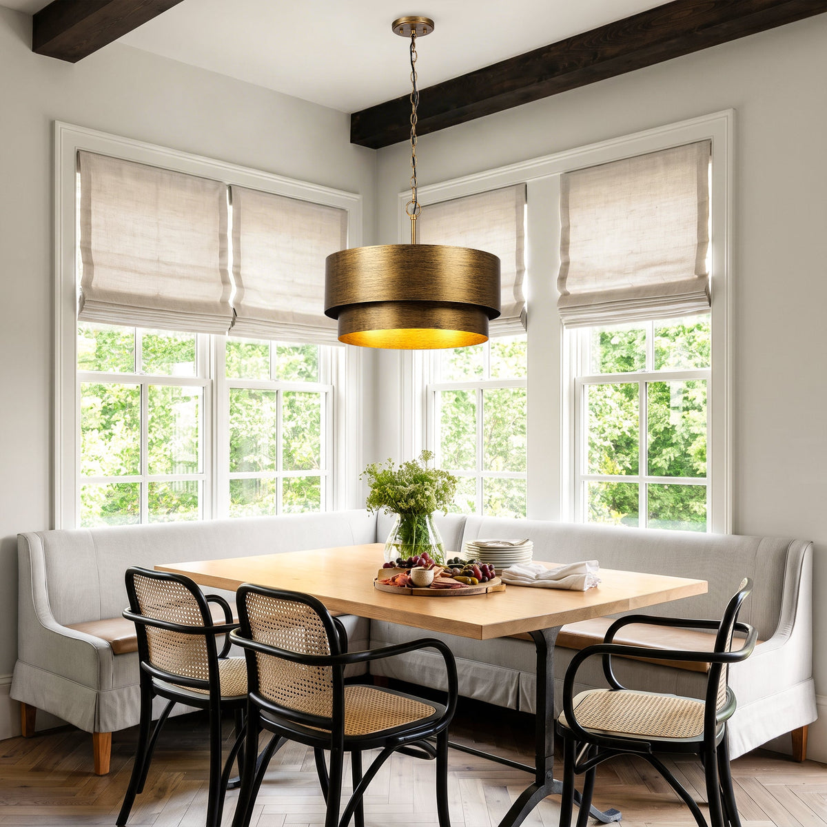Devin 4-Light Antique Gold Chandelier