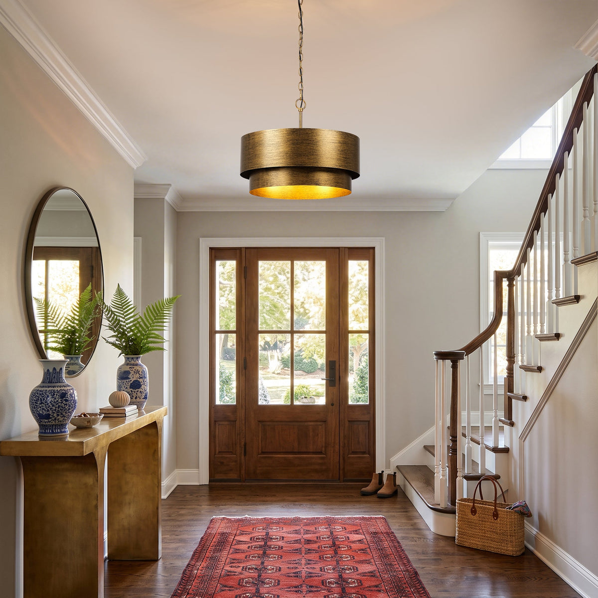 Devin 4-Light Antique Gold Chandelier
