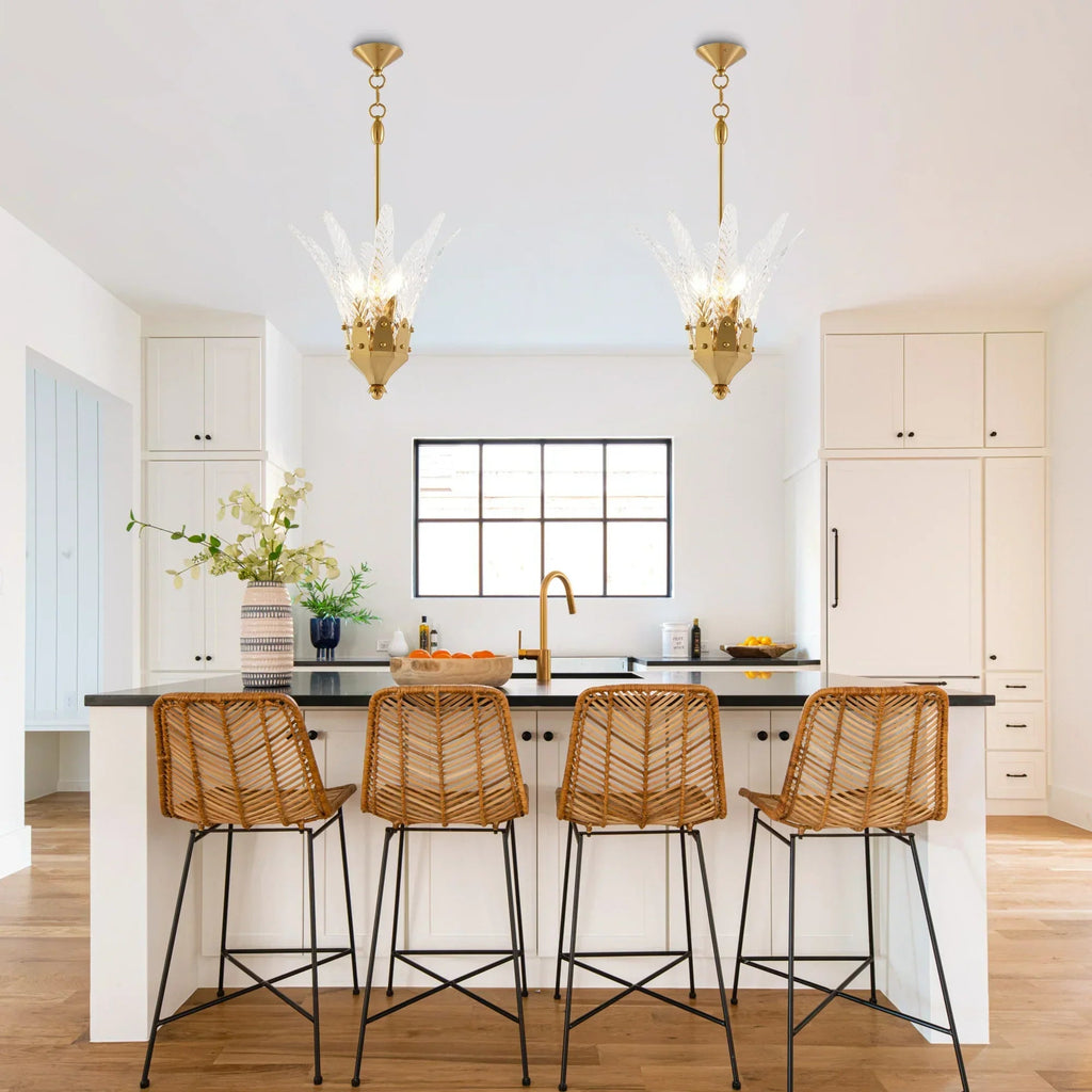 17 Inch Vito 3-Light Feather-shaped Island Pendant Light