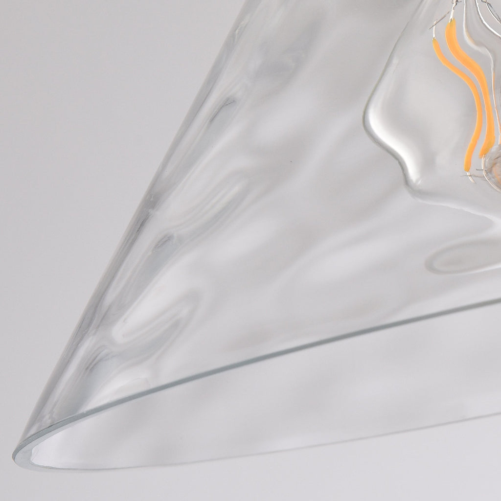 Coral 1-Light Natural Copper Pendant Light with Textured Glass Shade