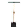 11" Square Side Table with Marble Base