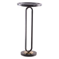 12" Black Round Side Table
