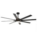 65 Inch Teresa Modern Double-sided Blades Ceiling Fan with Remote Control and LED Light