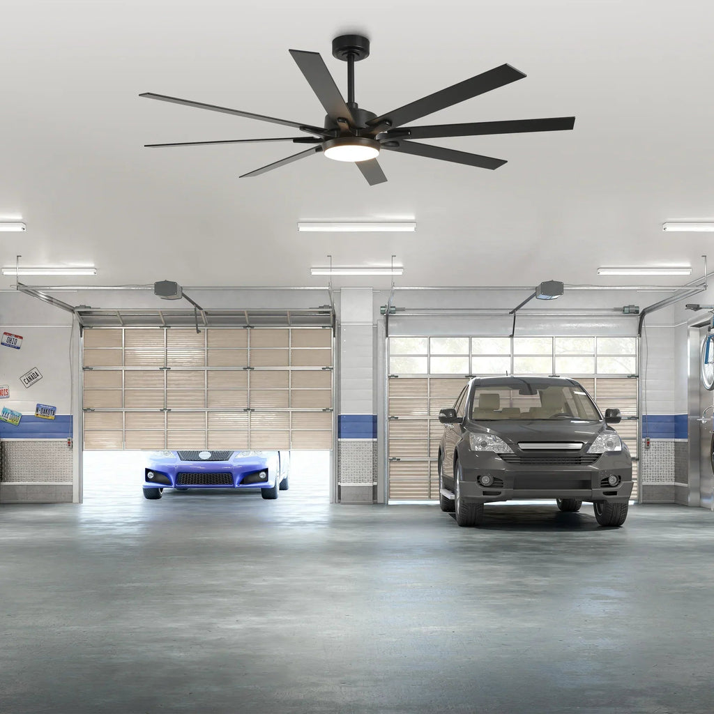 65 Inch Teresa Modern Double-sided Blades Ceiling Fan with Remote Control and LED Light