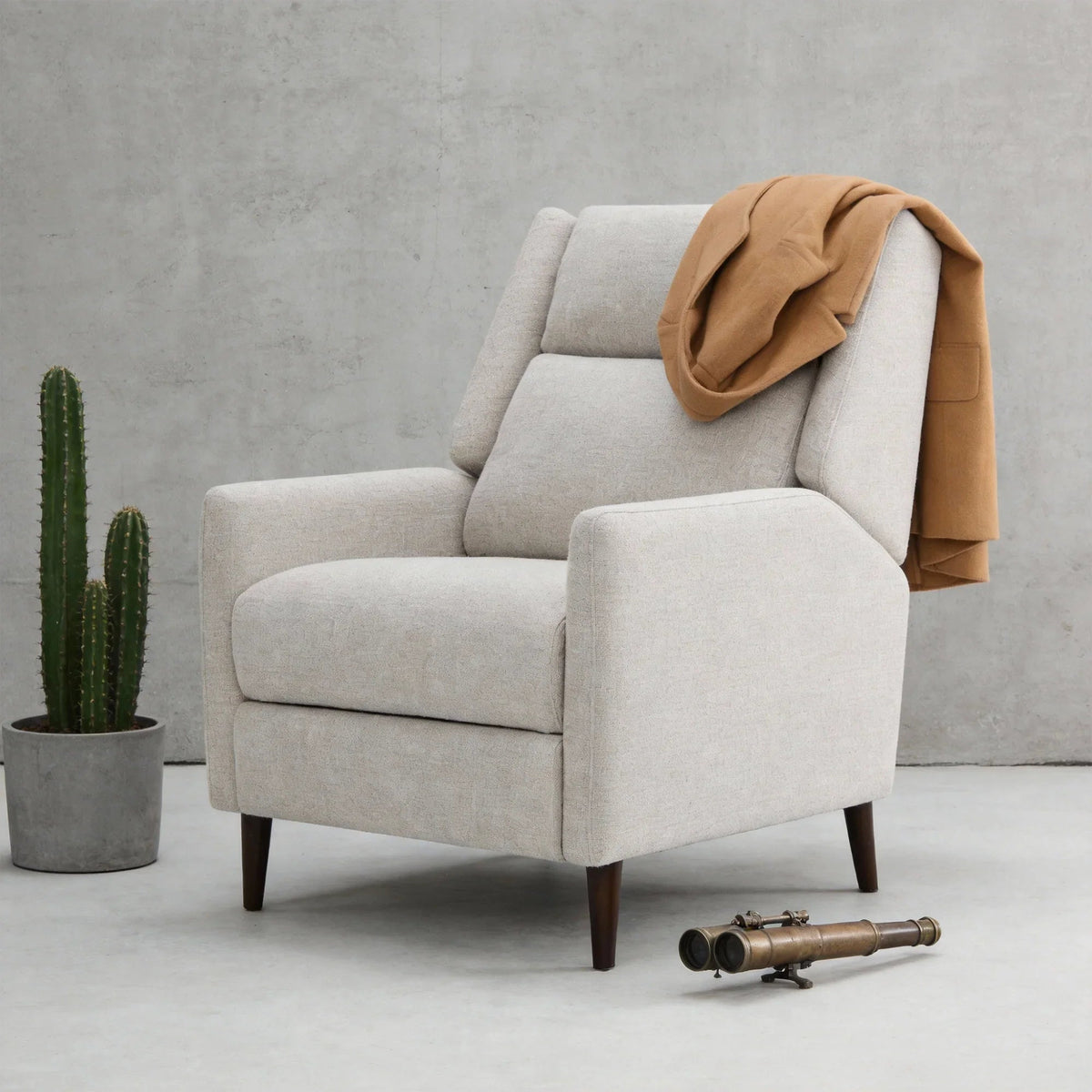 Psyche 30 Inch Modern Pushback Recliner with High Back