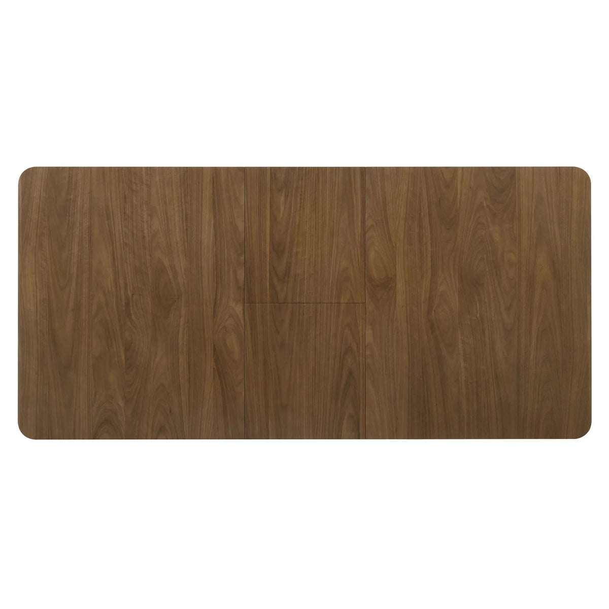 Raissa 74 Inch Walnut Rectangular Soft Rounded-Edge Extendable Wooden Dining Table with Side Chairs