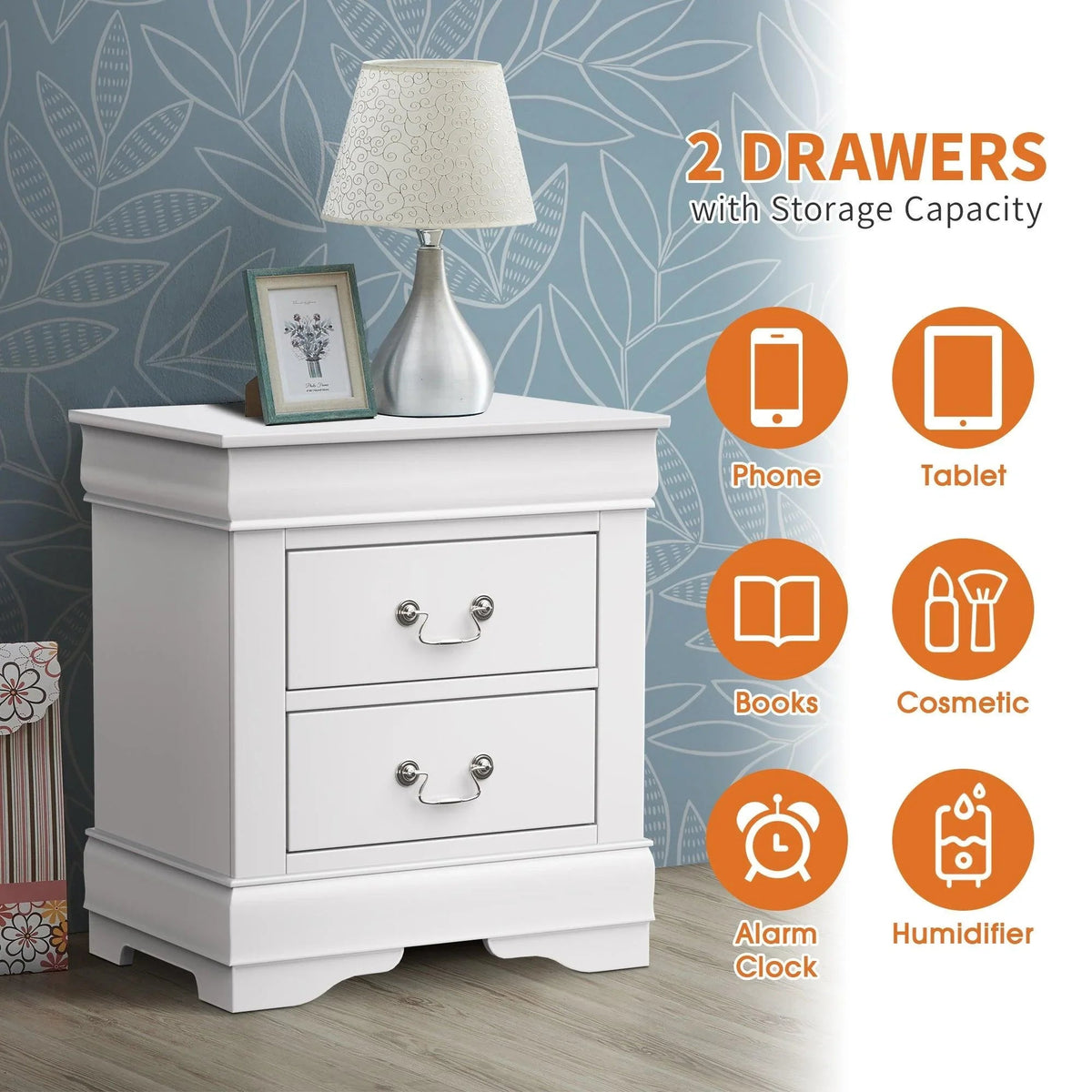 Furniture of America Night Stand Louis Philippe