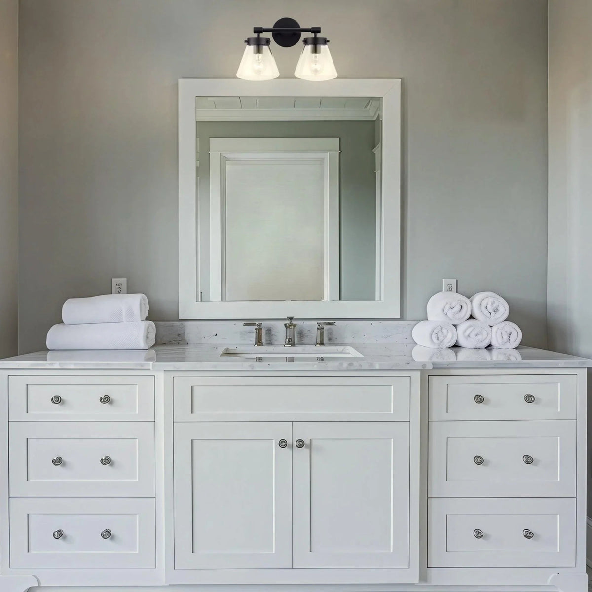 Gleam Modern Farmhouse 2-Light Vanity Light