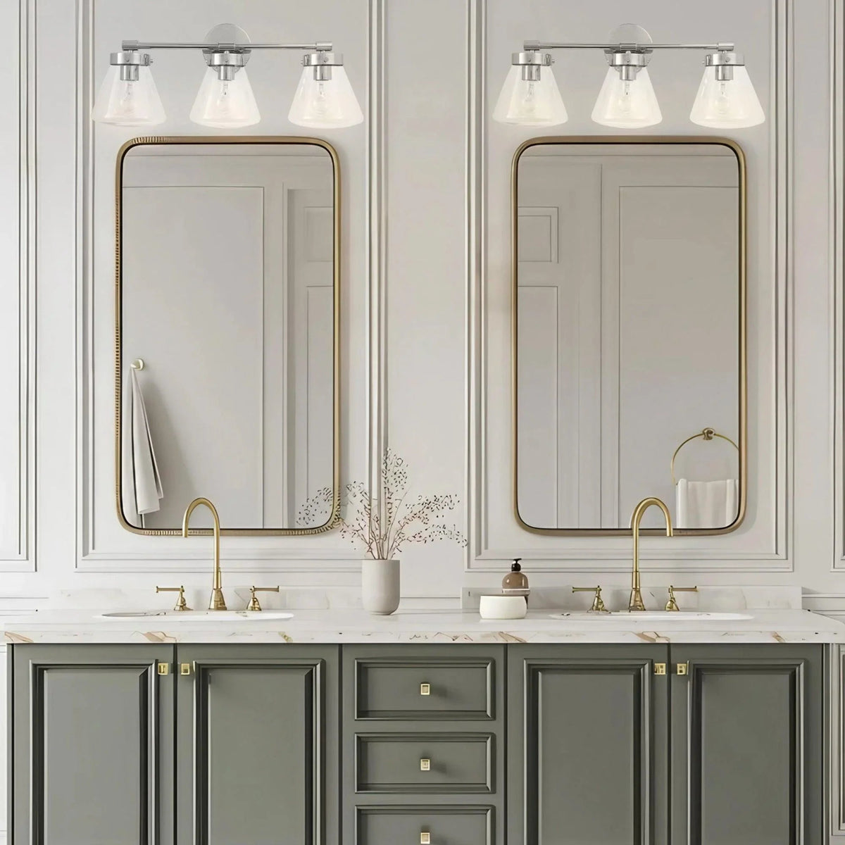 Gleam Modern 3-Light Dimmable Vanity Light