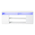 Modern 68 Inch TV Stand Media Console with LED Lights for Living Room