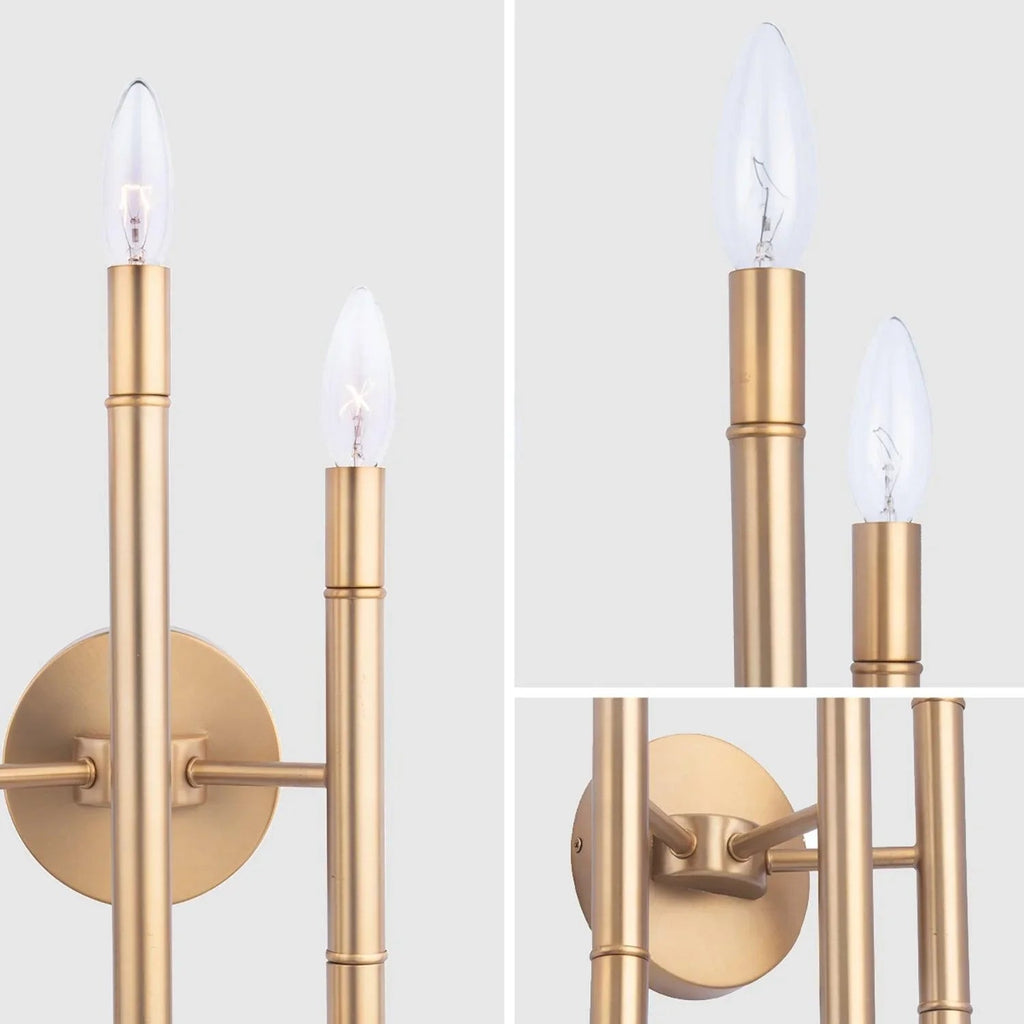 Ignis Mid-Century Modern Gold 6-Light Wall Sconce