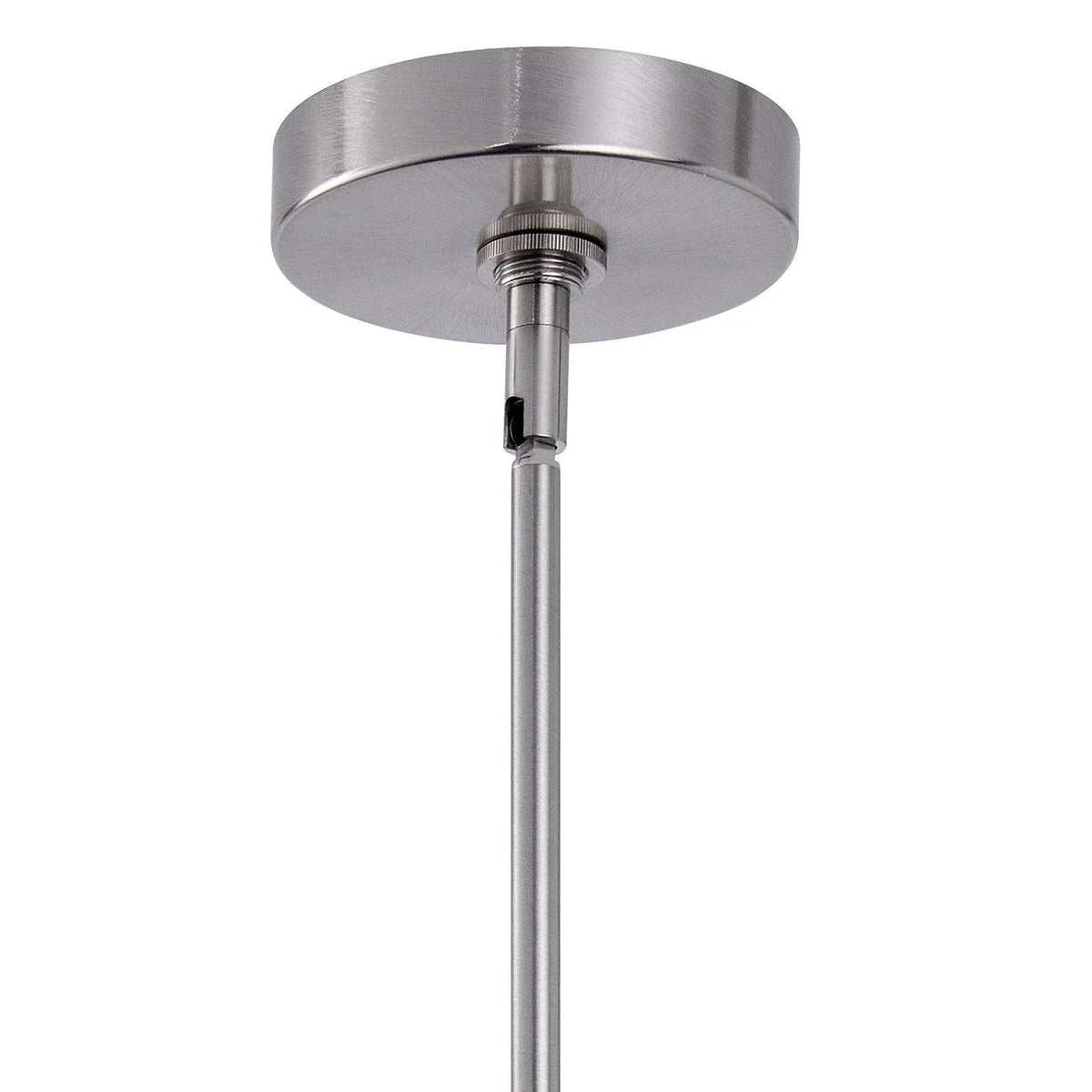 Kara Farmhouse 1-Light Textured Glass Nickel Island Pendant Light