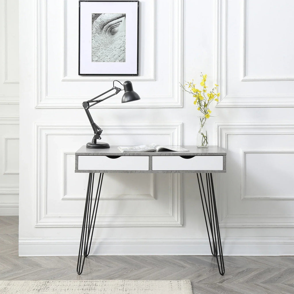 Laurel Small Desk with Drawers for Bedroom Home Office or Dorm