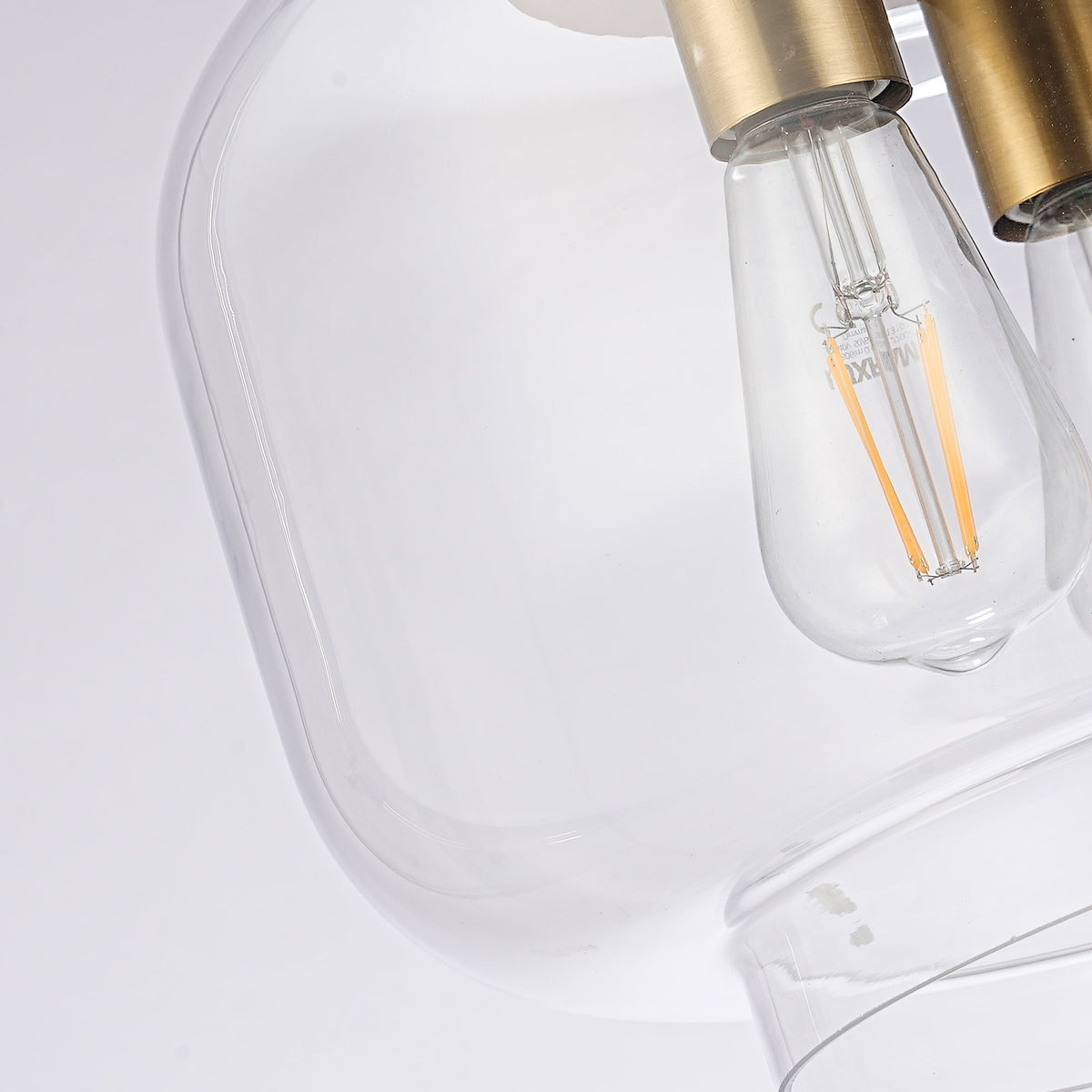 Cara 3-Light Brushed Brass Semi-Flush Mount Ceiling Light