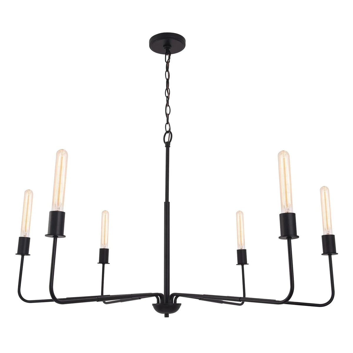 Radiant 6-Light Industrial Traditional Dimmable Chandelier