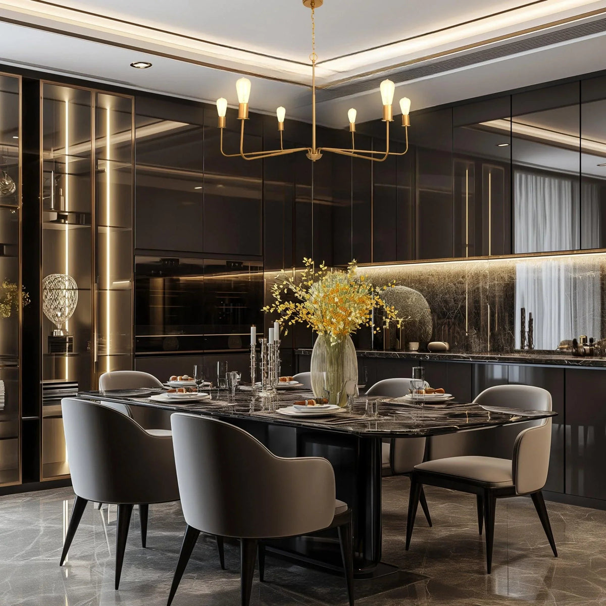 Radiant 6-Light Industrial Traditional Dimmable Chandelier