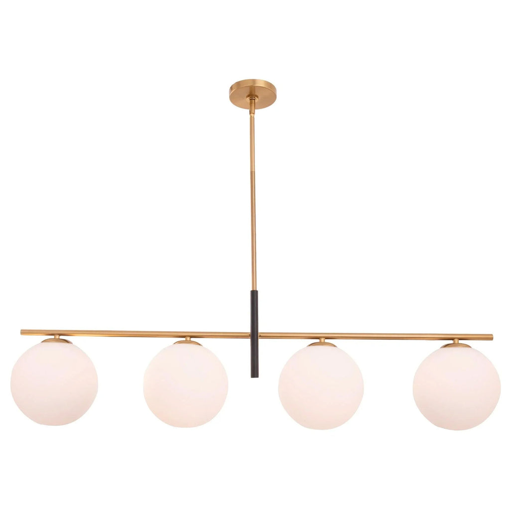 Spark Modern Gold Linear 4 Light Chandelier