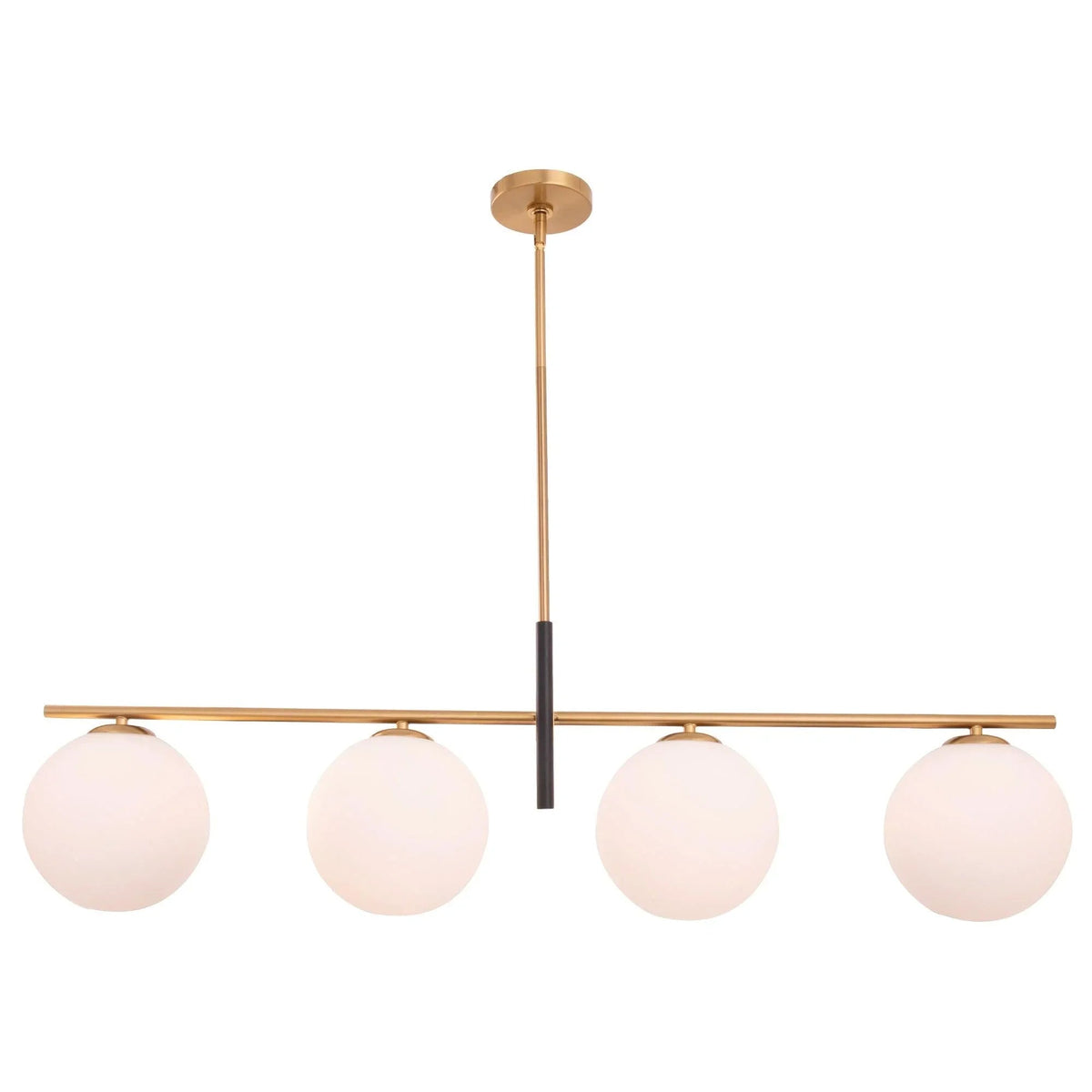 Spark Modern Gold Linear 4 Light Chandelier