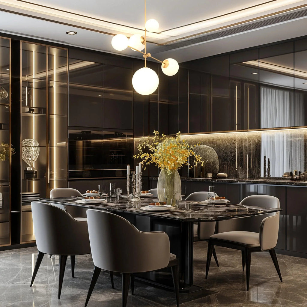 Spark Modern Gold 5 Light Dimmable Chandelier