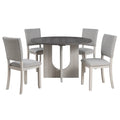 Oberto 47.3" Round Dining Table with Four Side Chairs