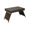 23.5" Portable Outdoor Folding Wicker Table
