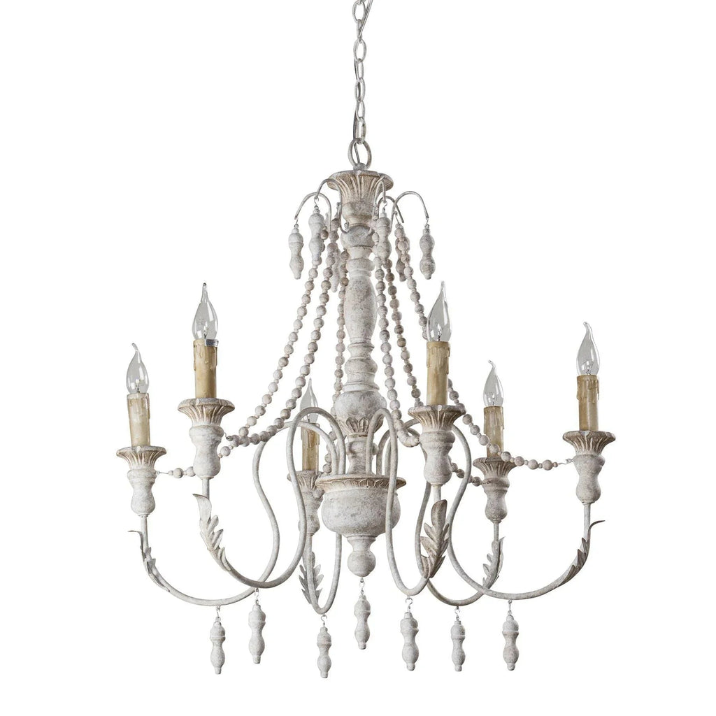 Billiter 6 Light Wood Gray Chandelier