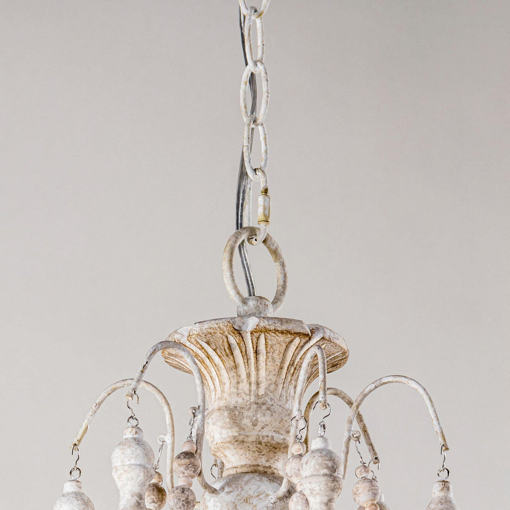 Billiter 6 Light Wood Gray Chandelier