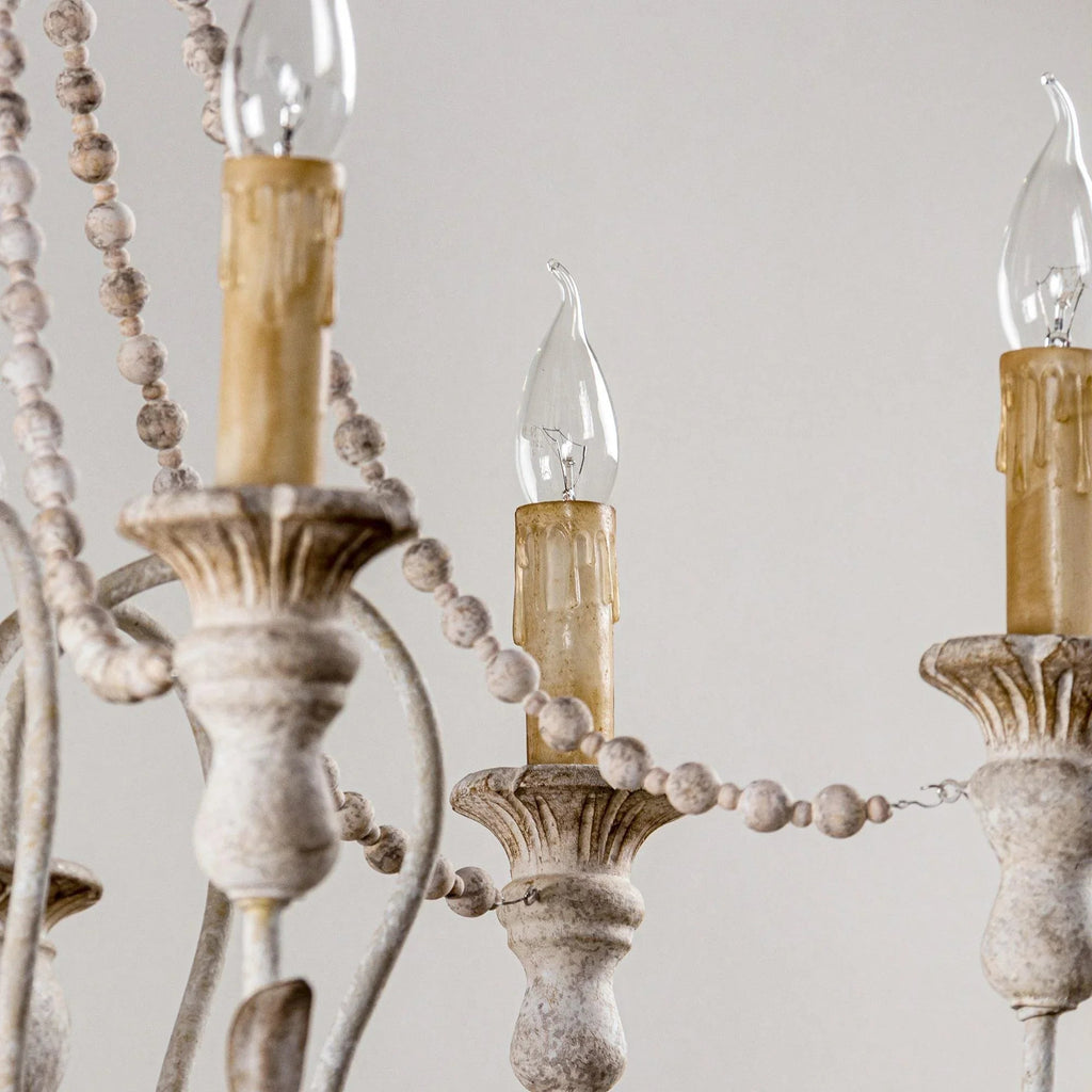 Billiter 6 Light Wood Gray Chandelier