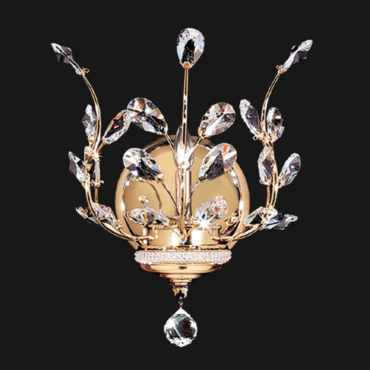 James R. Moder Florale Collection 1-Light Wall Sconce / Vanity — Gold, 10in — Castelune Home