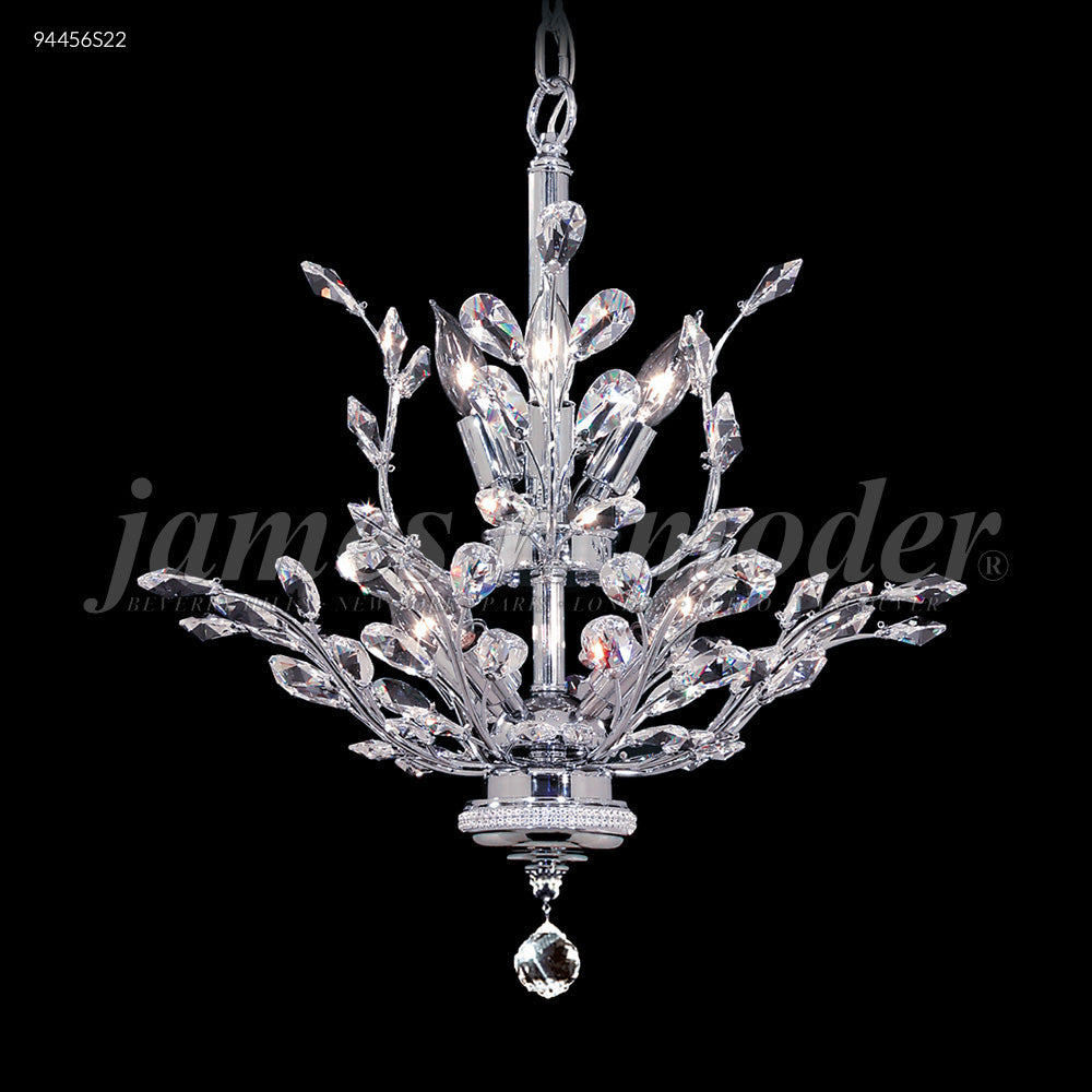 James R. Moder Florale Collection 8-Light Crystal Chandelier — Silver, 21in — Castelune Home