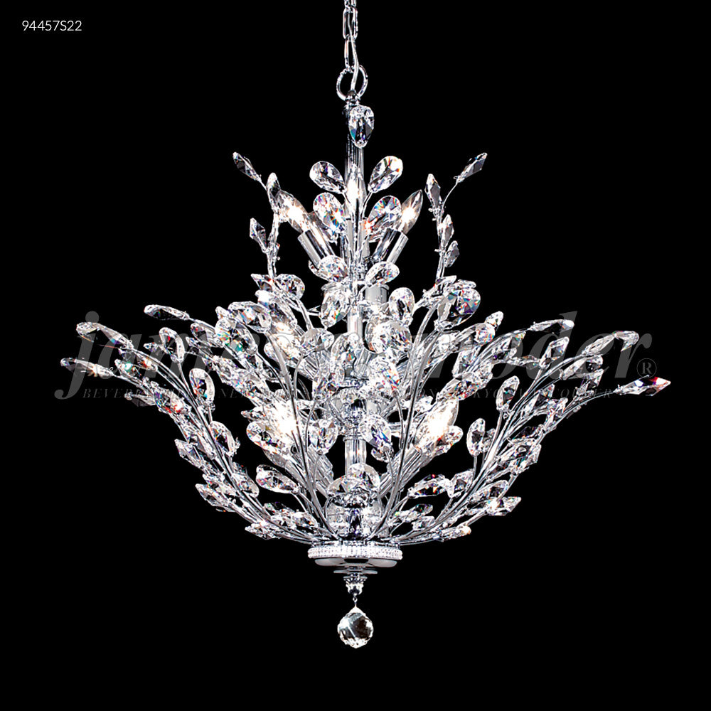 James R. Moder Florale Collection 13-Light Crystal Chandelier — Silver, 27in — Castelune Home