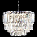 James R. Moder Contemporary Europa Collection 11-Light Crystal Chandelier — Silver, 24in — Castelune Home
