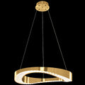 James R. Moder Contemporary Collection LED Crystal Chandelier — Satin Gold, 24in — Castelune Home